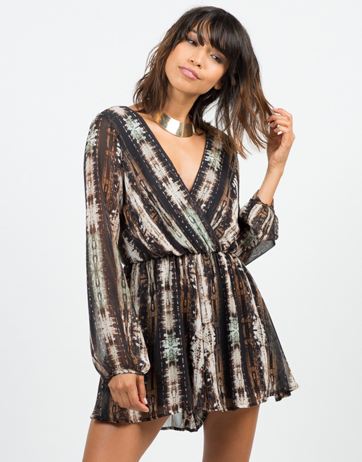 Chiffon Printed Romper - Large – 2020AVE