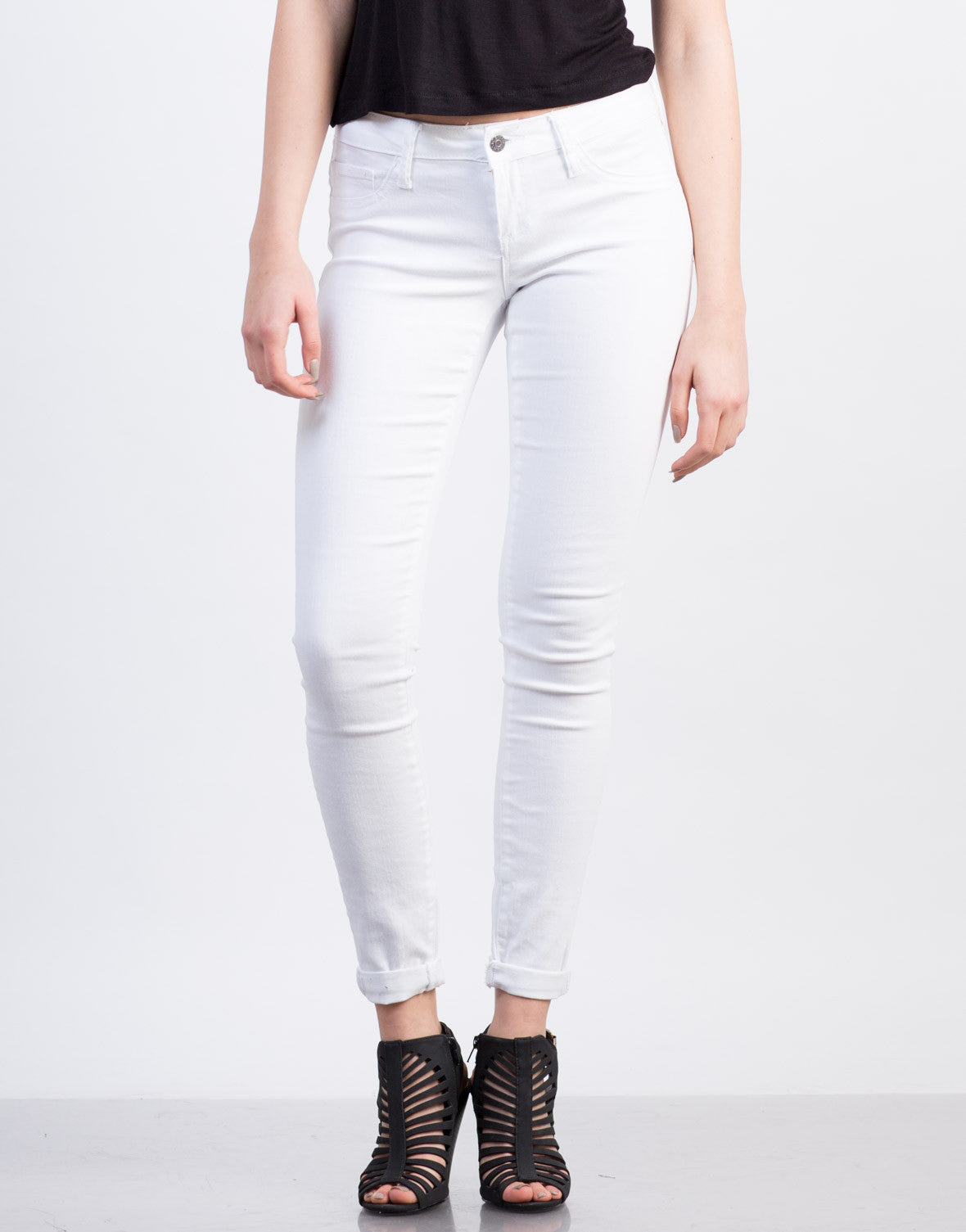 Classic White Skinny Jeans - White Denim - White Jeans – 2020AVE