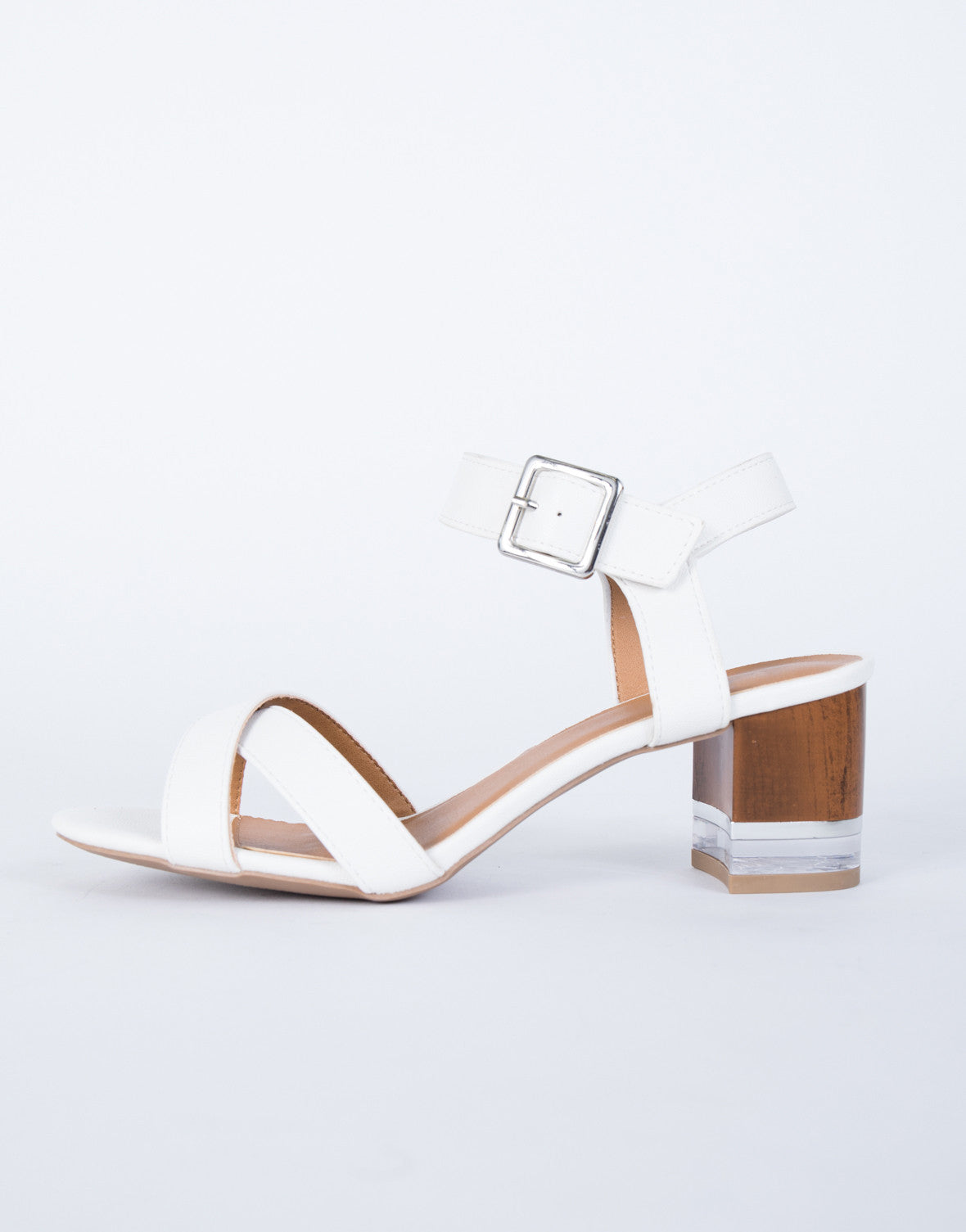 clear lucite sandals