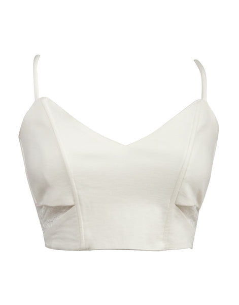 Corset Cropped Top - Ivory – 2020AVE