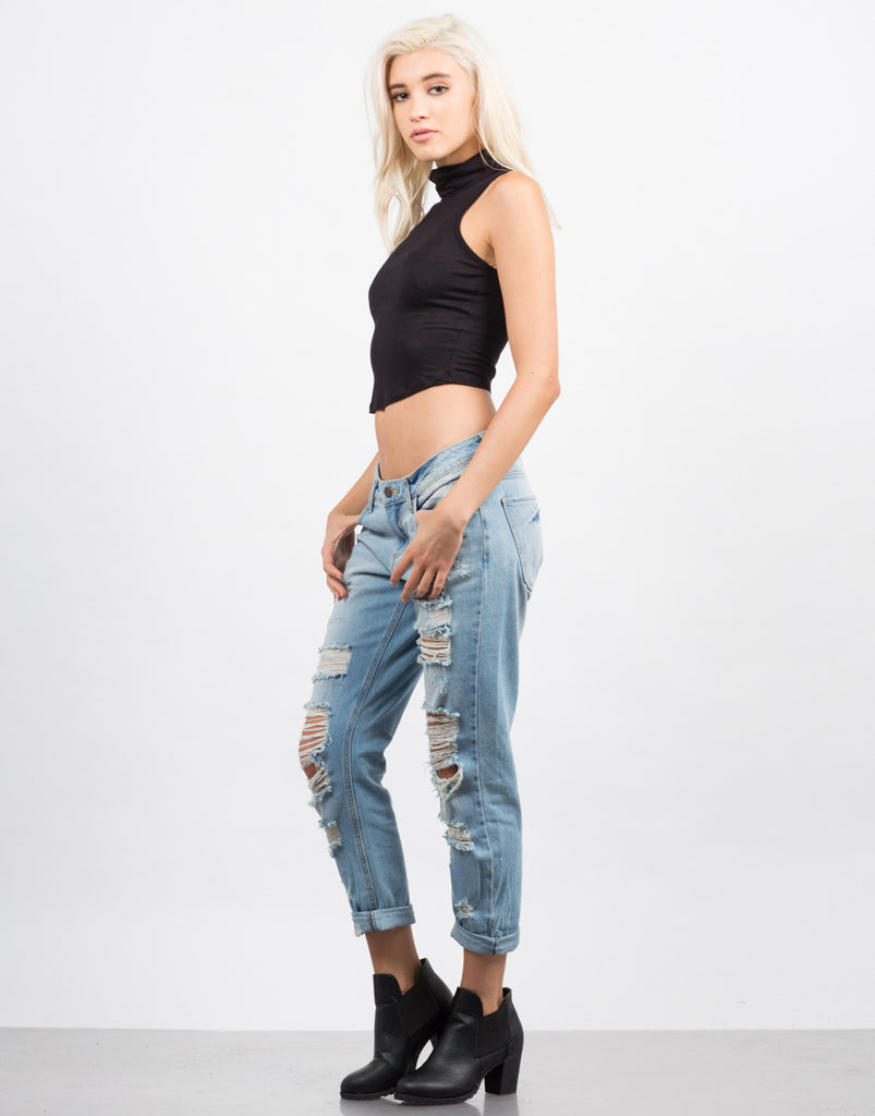 Download Cowl Neck Sleeveless Top - Black Tank - Crop Top - 2020AVE