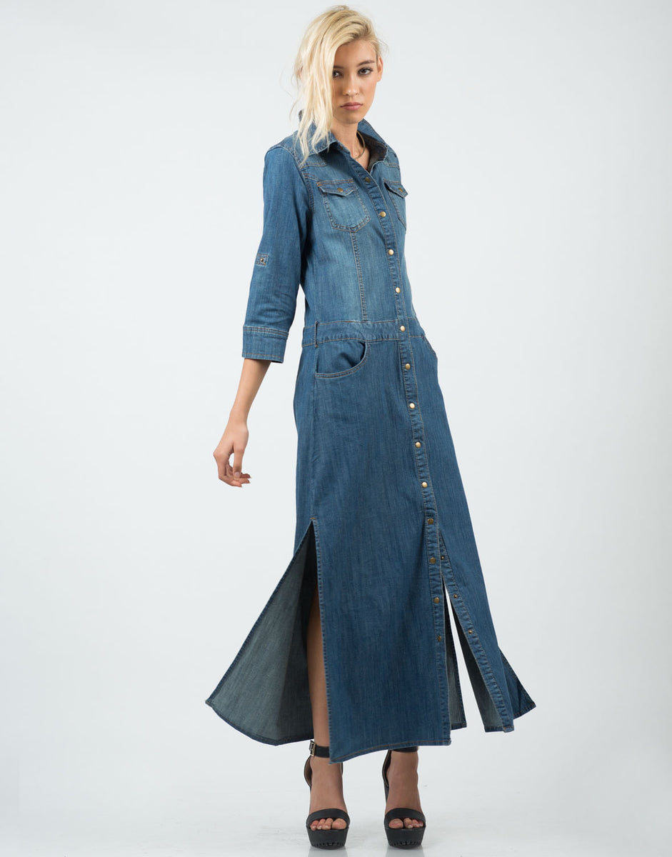 Denim Maxi Dress 2020AVE