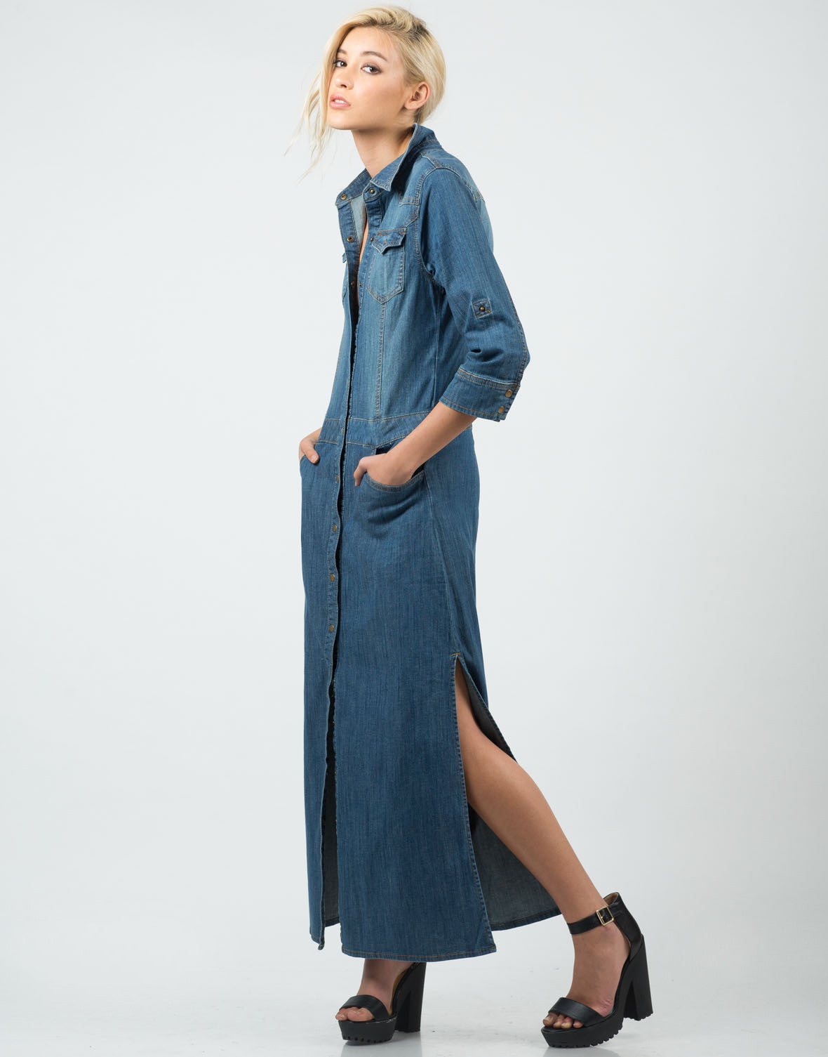 Denim Maxi Dress – 2020AVE