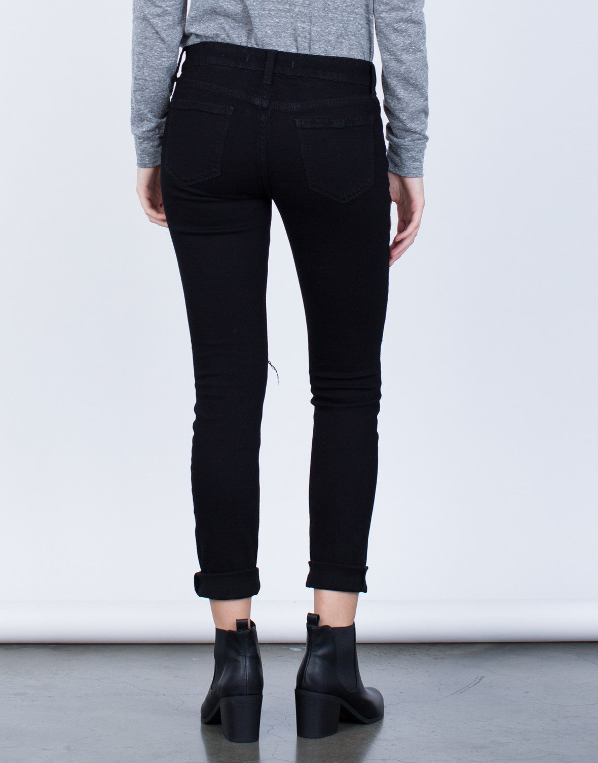 Destroyed Black Denim Jeans – 2020AVE