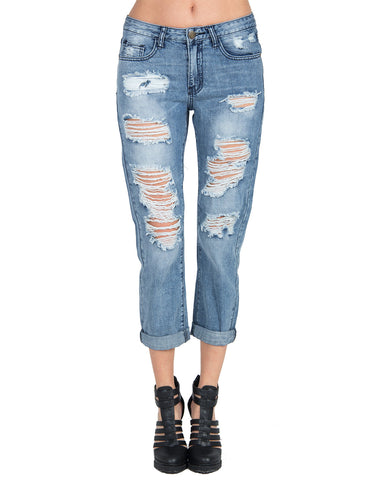 Destroyed Boyfriend Jeans