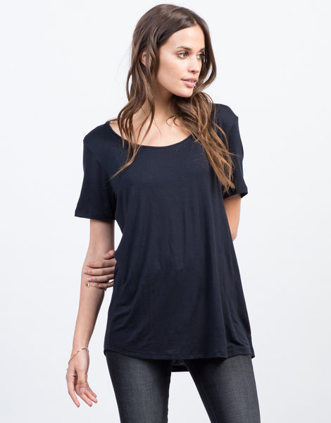 Everyday T-Shirt - V Neck Tee - Blue T Shirt – 2020AVE