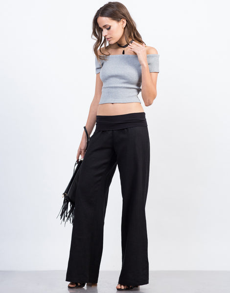 Fold Over Super Flared Pants – 2020AVE