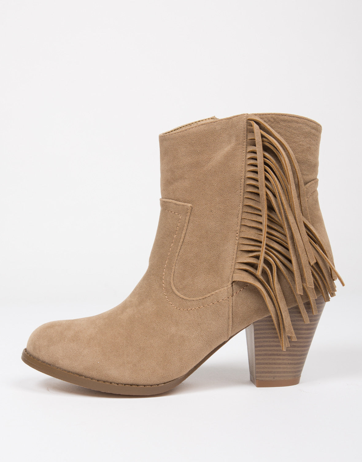 Fringed Suede Ankle Boots - Brown Ankle Boots - Fringe – Shoes – 2020AVE