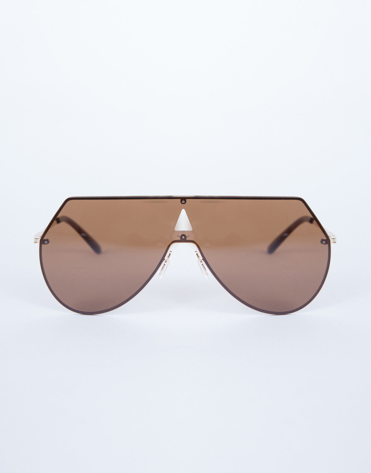 Futuristic Oversized Sunnies - Mirrored Sunglasses - Frameless Sunnies ...