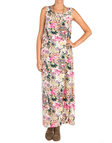 Garden Printed Tank Dress - Pink