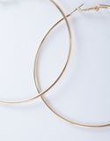 Golden Hoop Earrings - Thin Hoop Earrings - Gold Metal Earrings – 2020AVE