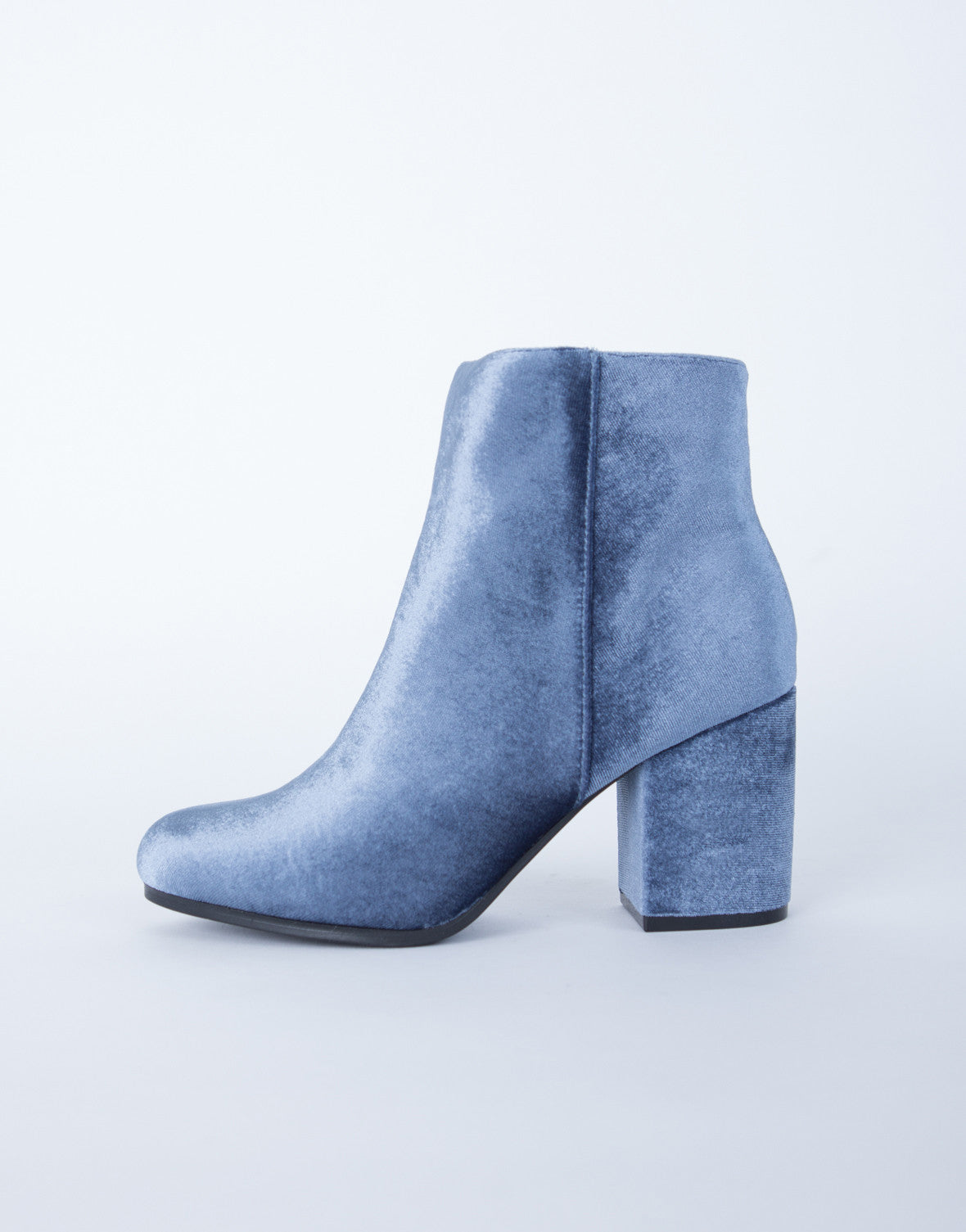 velvet boots blue