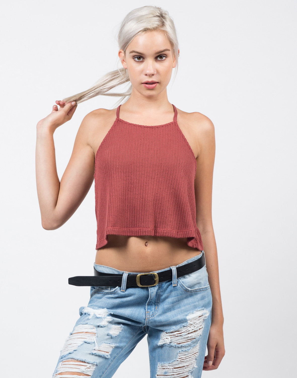 Knit Cami Swing Top - Crop Top - Womens Tops – 2020AVE