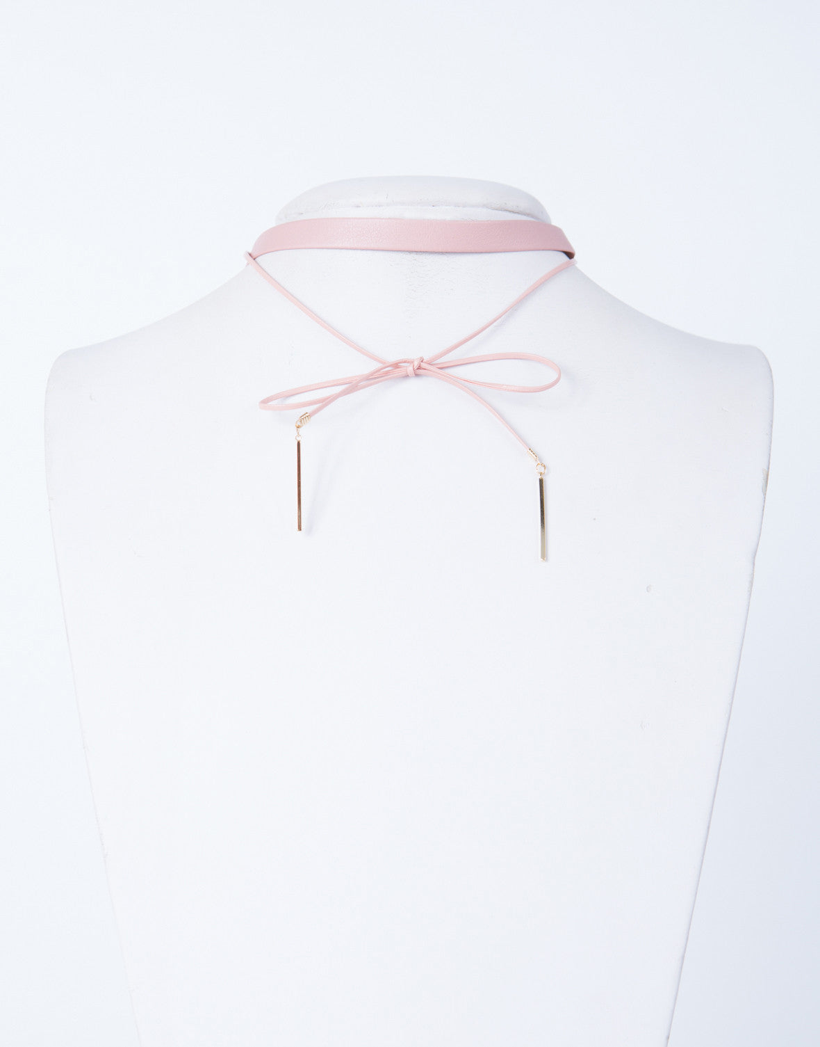 pink bow choker