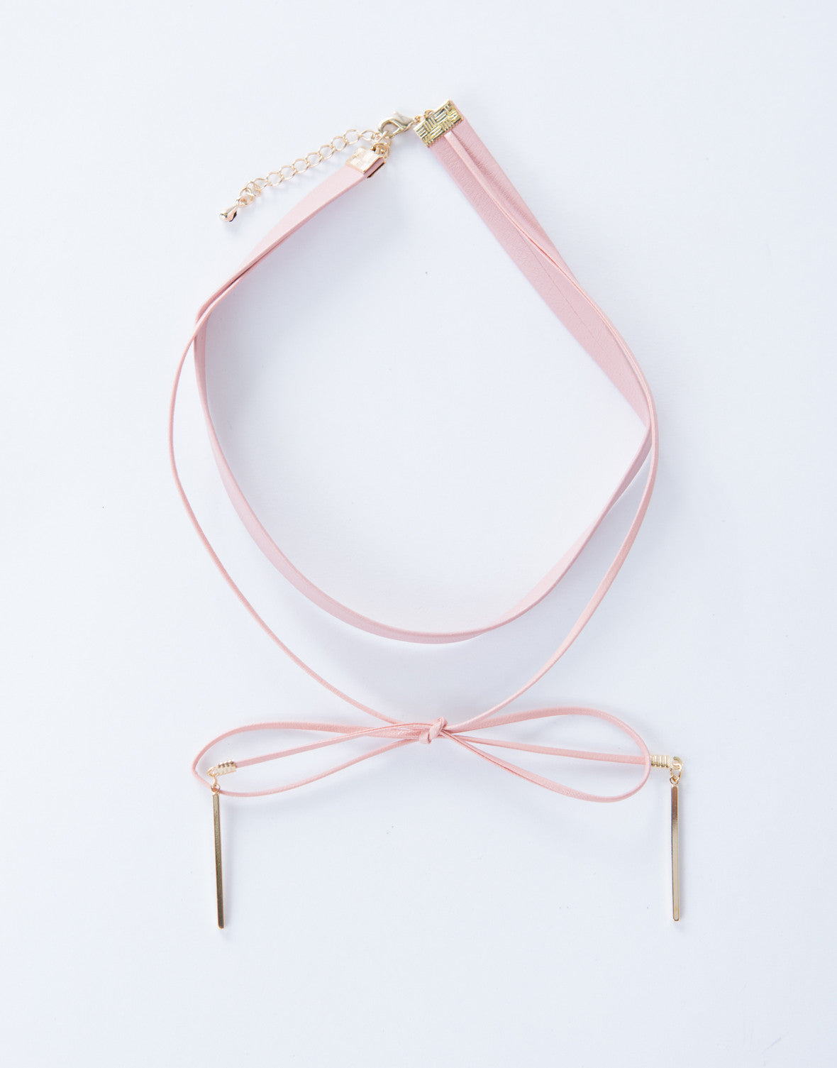 pink bow choker