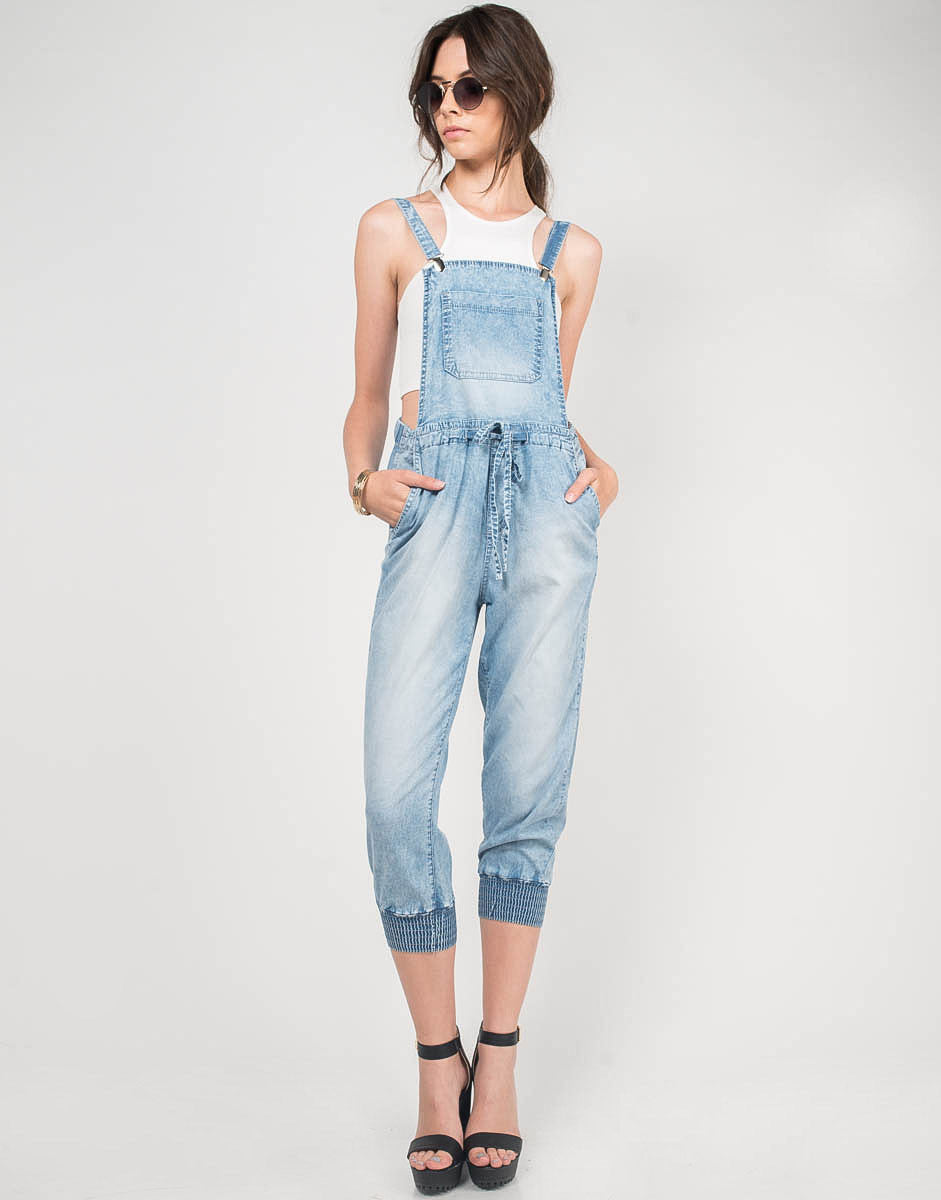 light washed overalls