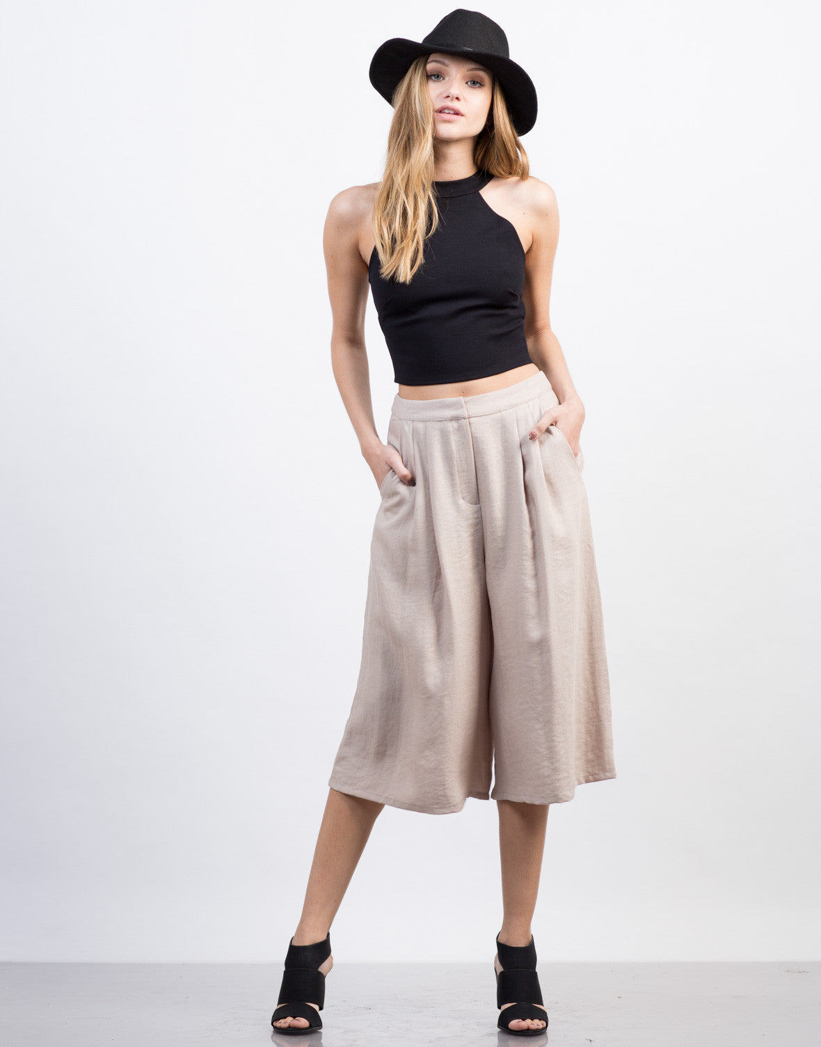 Linen Culotte  Pants  Wide Culottes  Woven Pants  2022AVE