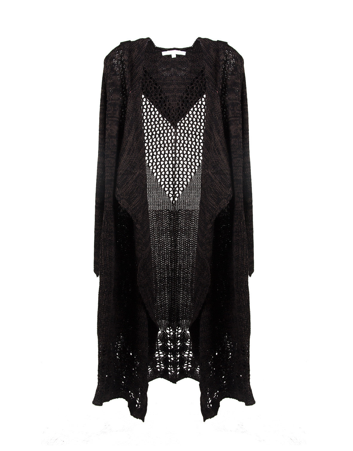 Long Holey Open Knit Cardigan - Large – 2020AVE