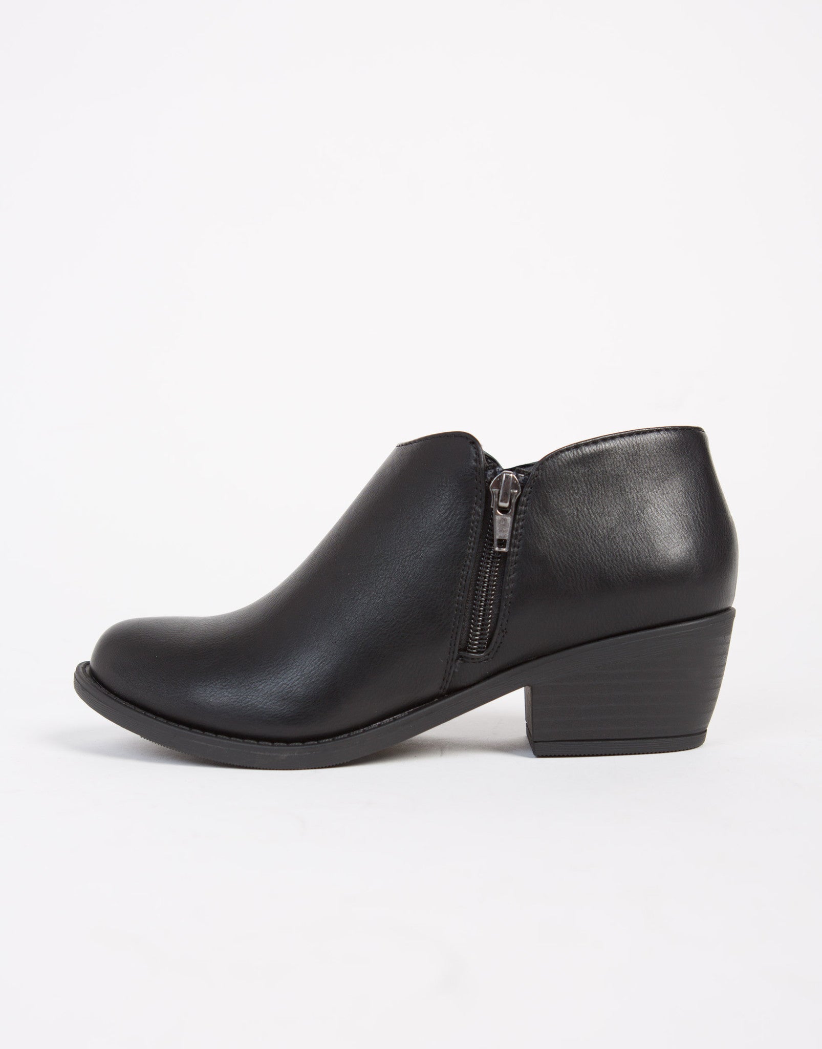 Low Cut Ankle Booties - Black Ankle 