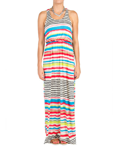 Lush Clothing - Painted Stripes Maxi Dress