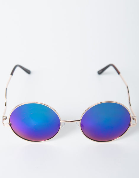 Mirrored Circle Sunnies Round Sunglasses Reflective Sunnies 2020ave 