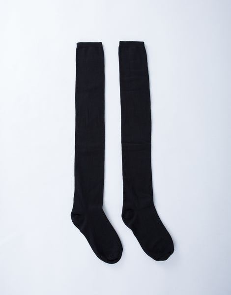 Over-the-Knee Socks - Black Over the Knee Socks - Black Knit Socks ...