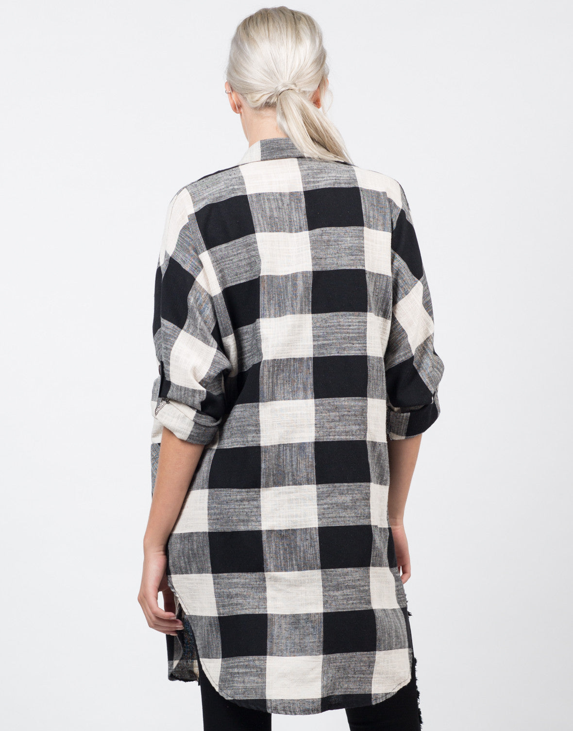 Oversized Plaid Jacket - Flannel Shirt - Womens Tops – 2020AVE