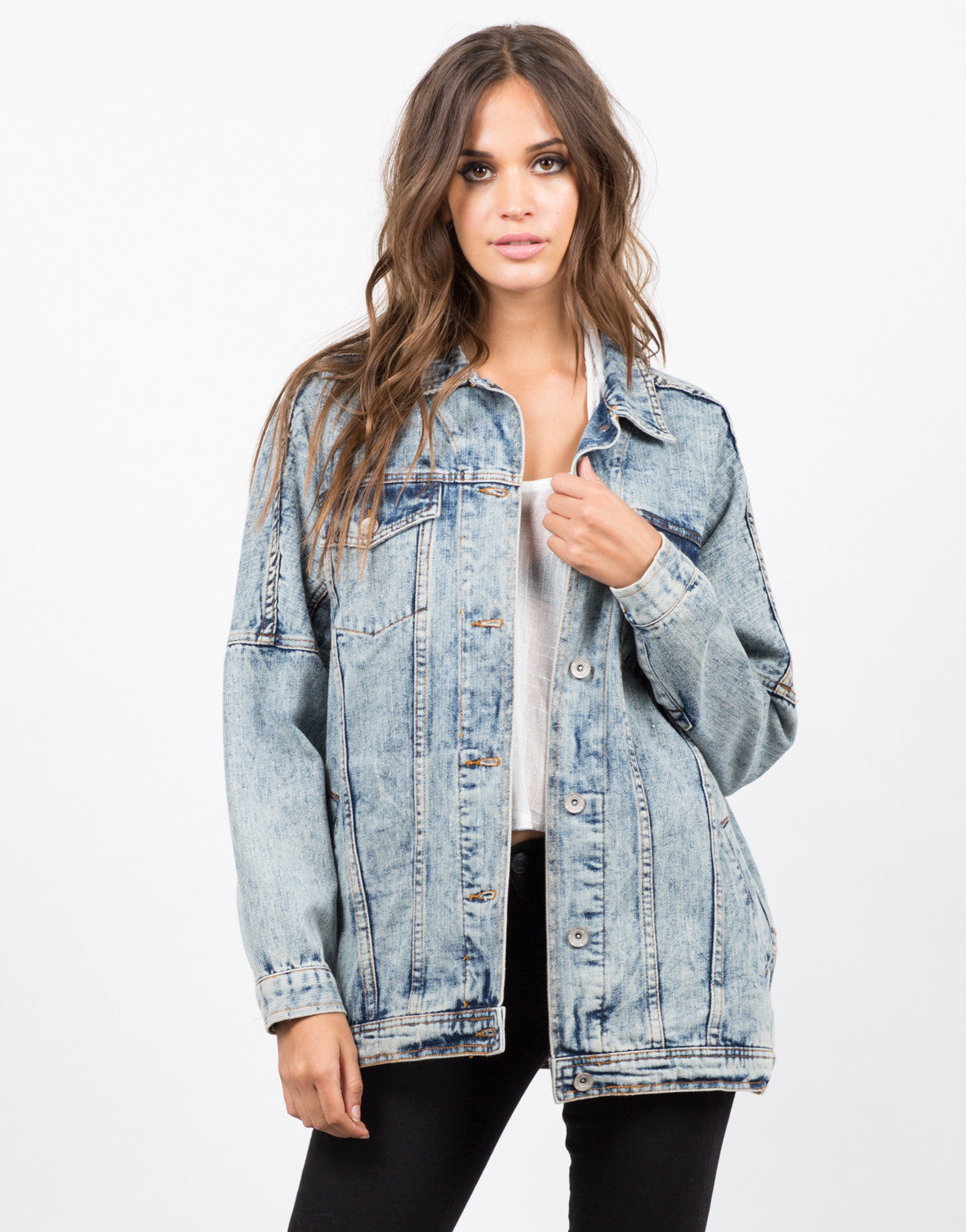 Oversized Vintage Washed Denim Jacket - Jean Jacket – 2020AVE