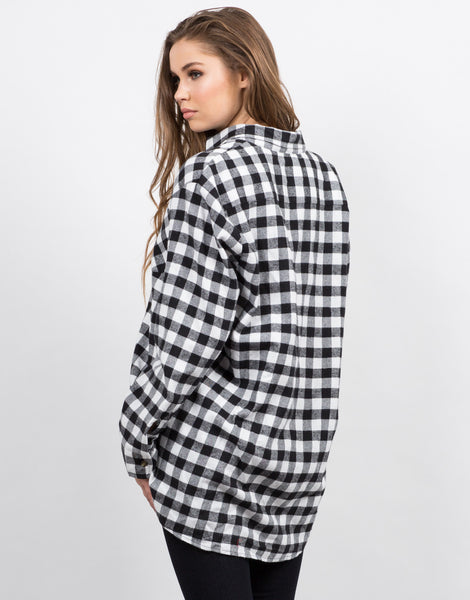 Oversize Plaid Flannel Shirt - Checkered Shirt - Plaid Top – 2020AVE