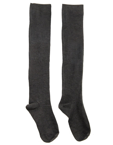 Over-the-Knee Solid Socks - Charcoal – 2020AVE