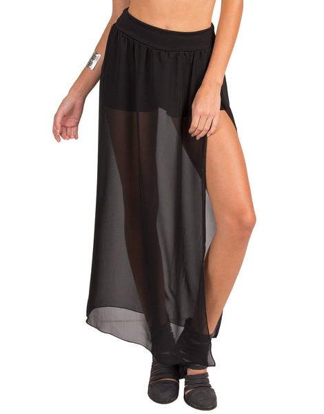 Chiffon Skirt - Black – 2020AVE