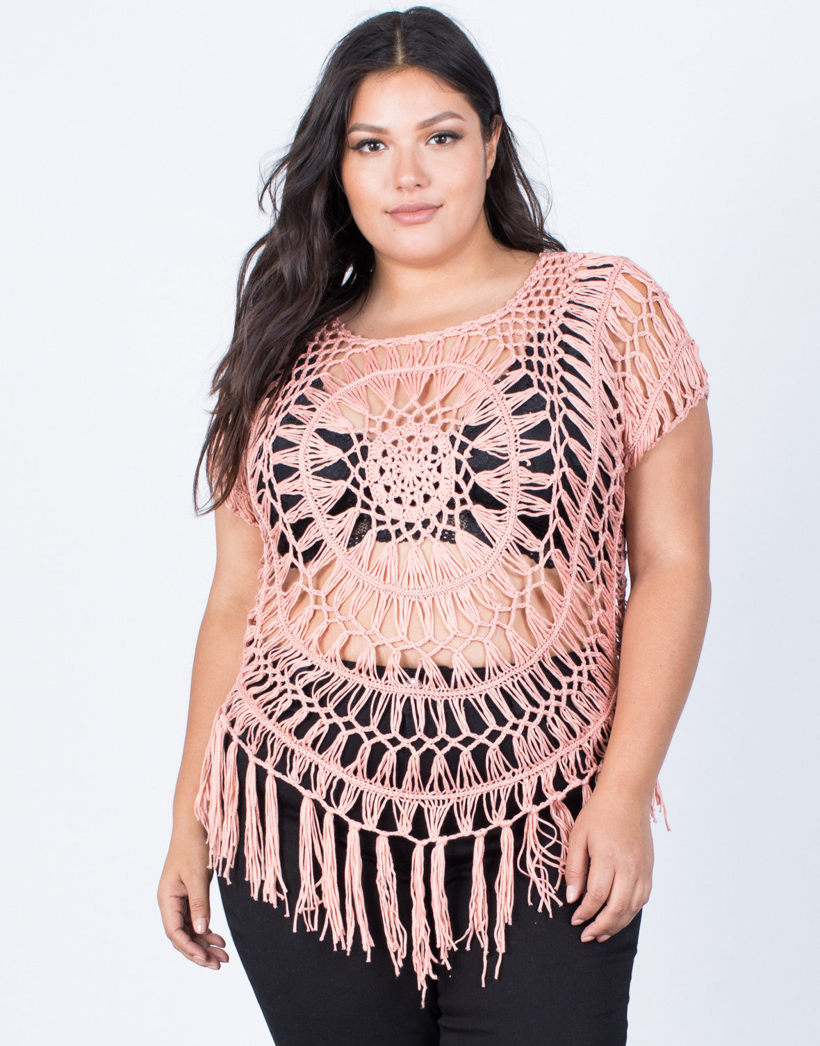 plus crochet top