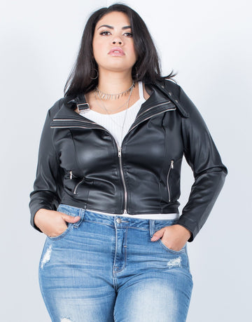 Shop Women Plus Size Leather Jackets at a Cheap Price
