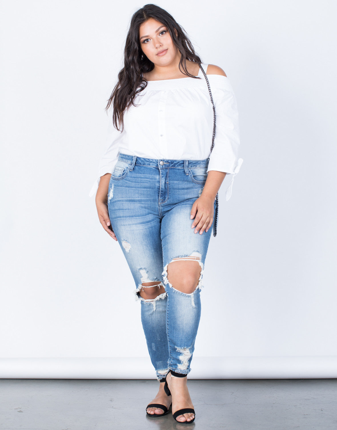 plus size ripped jeans