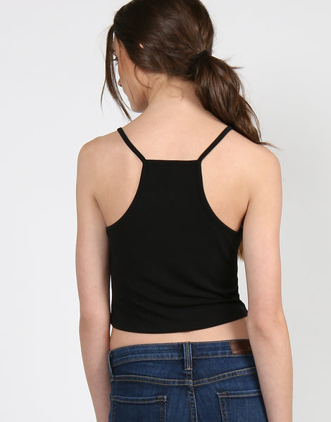 Racer Front and Back Simple Tank - Black - Large – 2020AVE