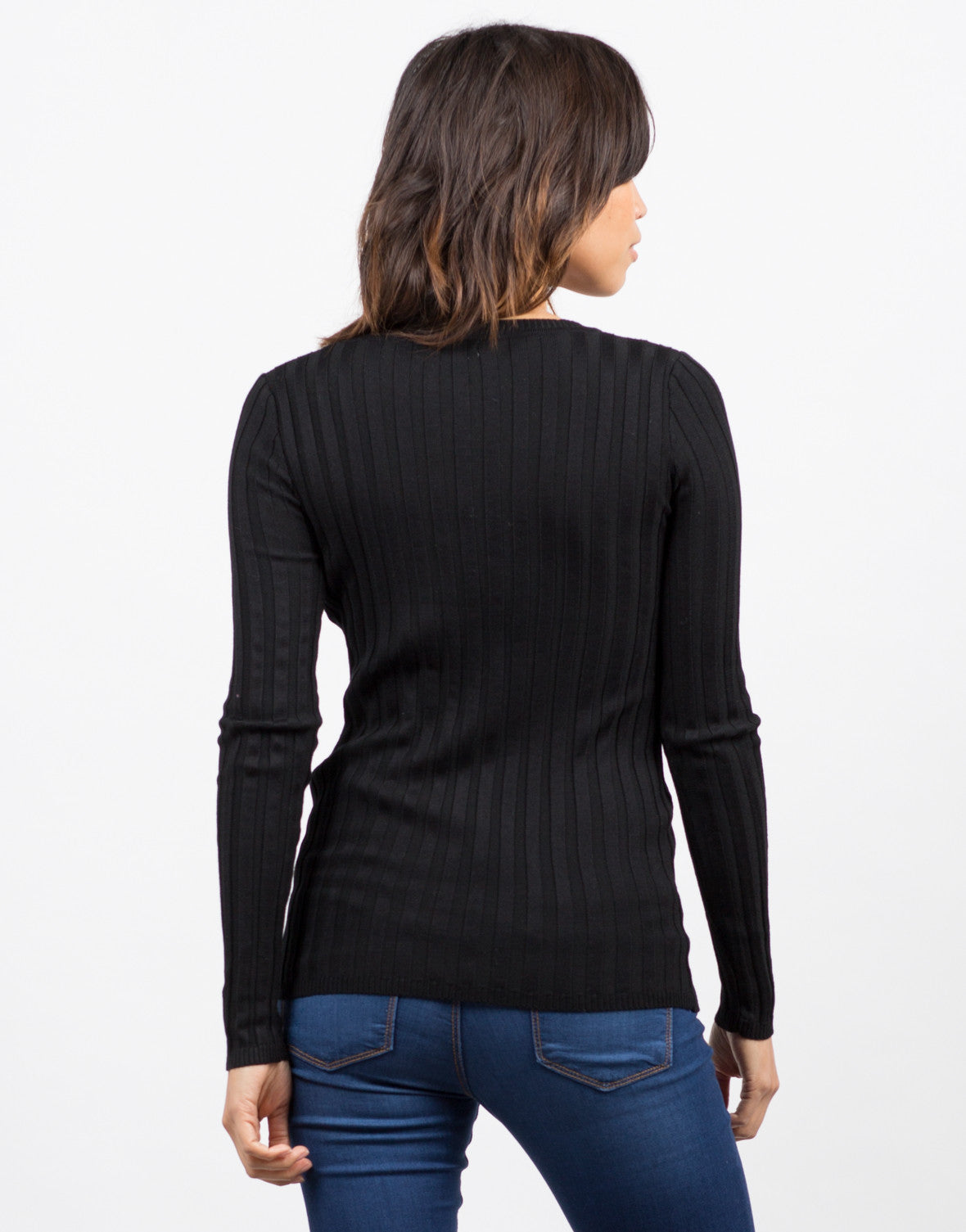Ribbed L/S Top - Long Sleeve Top - Lightweight Top – 2020AVE