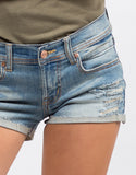 Rolled Up Distressed Denim Shorts - Blue Shorts - Jean Shorts – 2020AVE