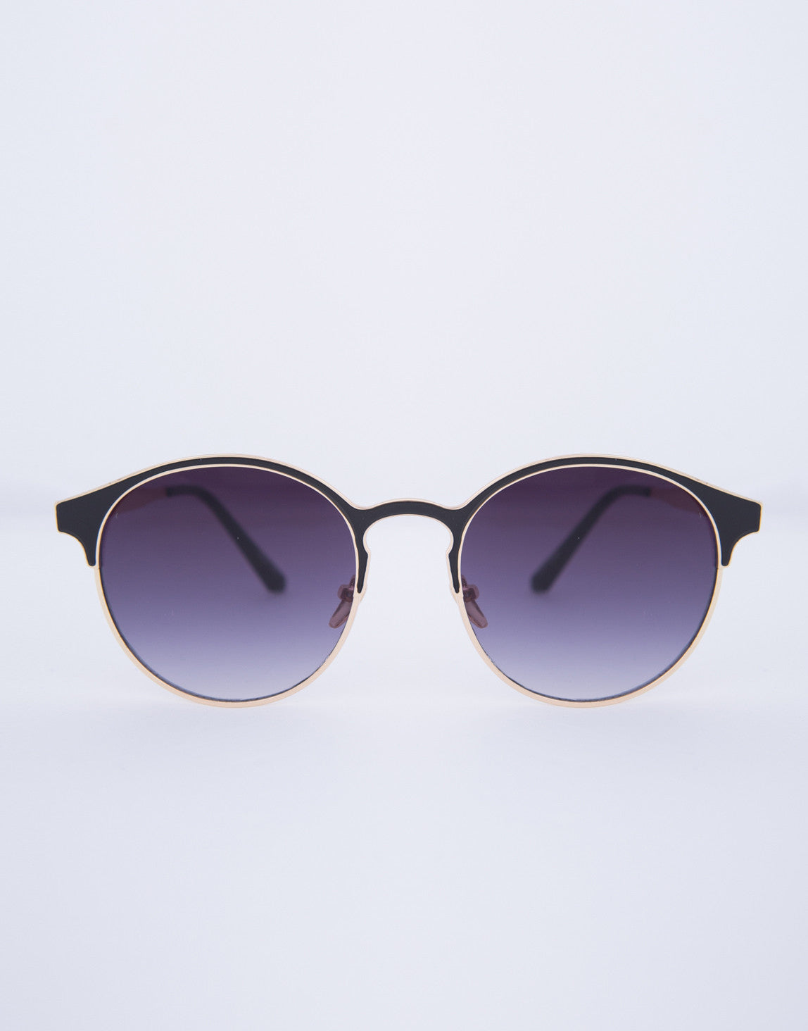 Round About Sunnies - Flat Framed Sunglasses - Round Aviators – 2020AVE