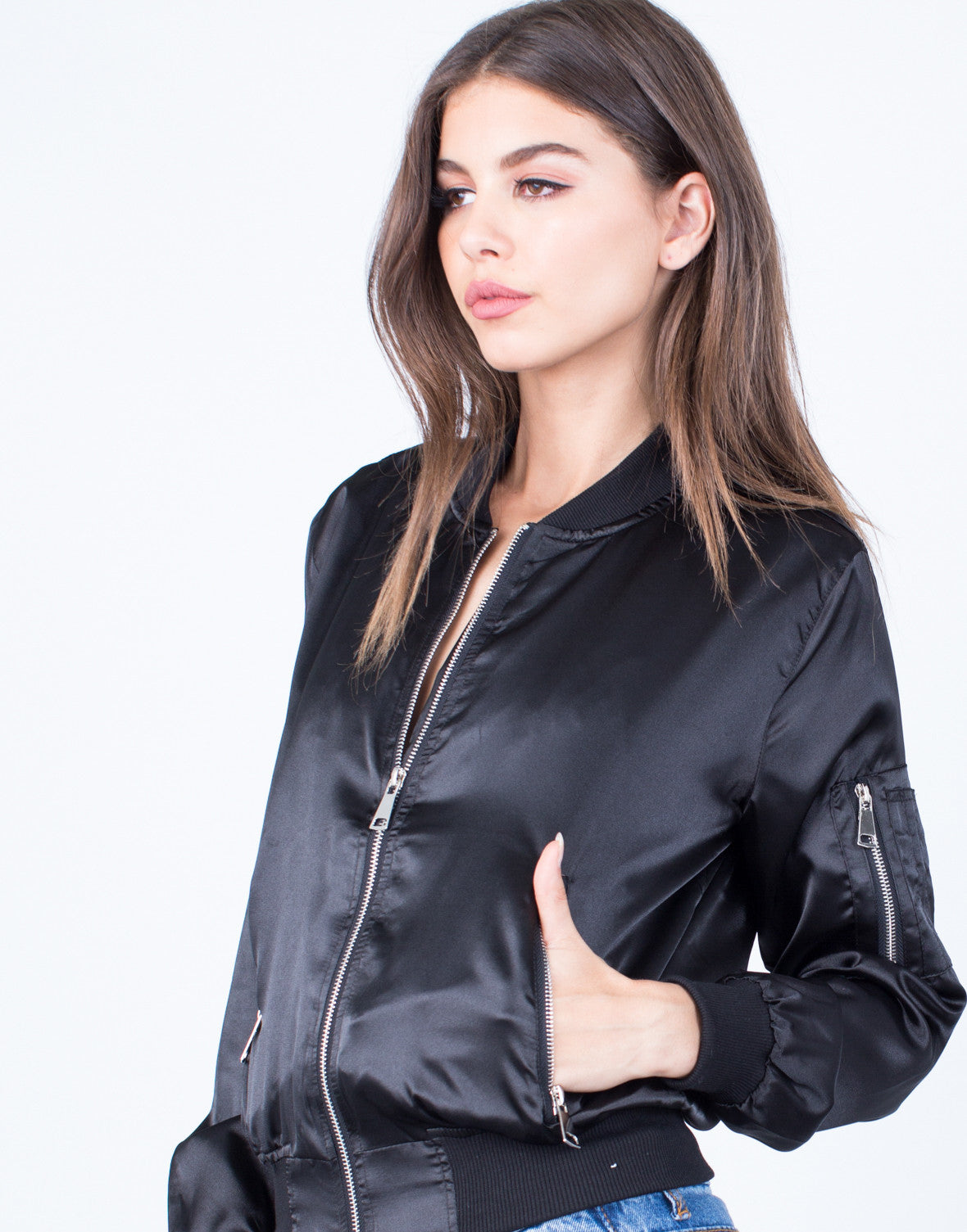 Satin Bomber Jacket - Lightweight Bomber Jacket – 2020AVE