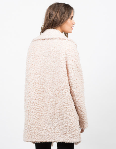 Shaggy Collared Coat - Pink Coat - Fur Coat – 2020AVE