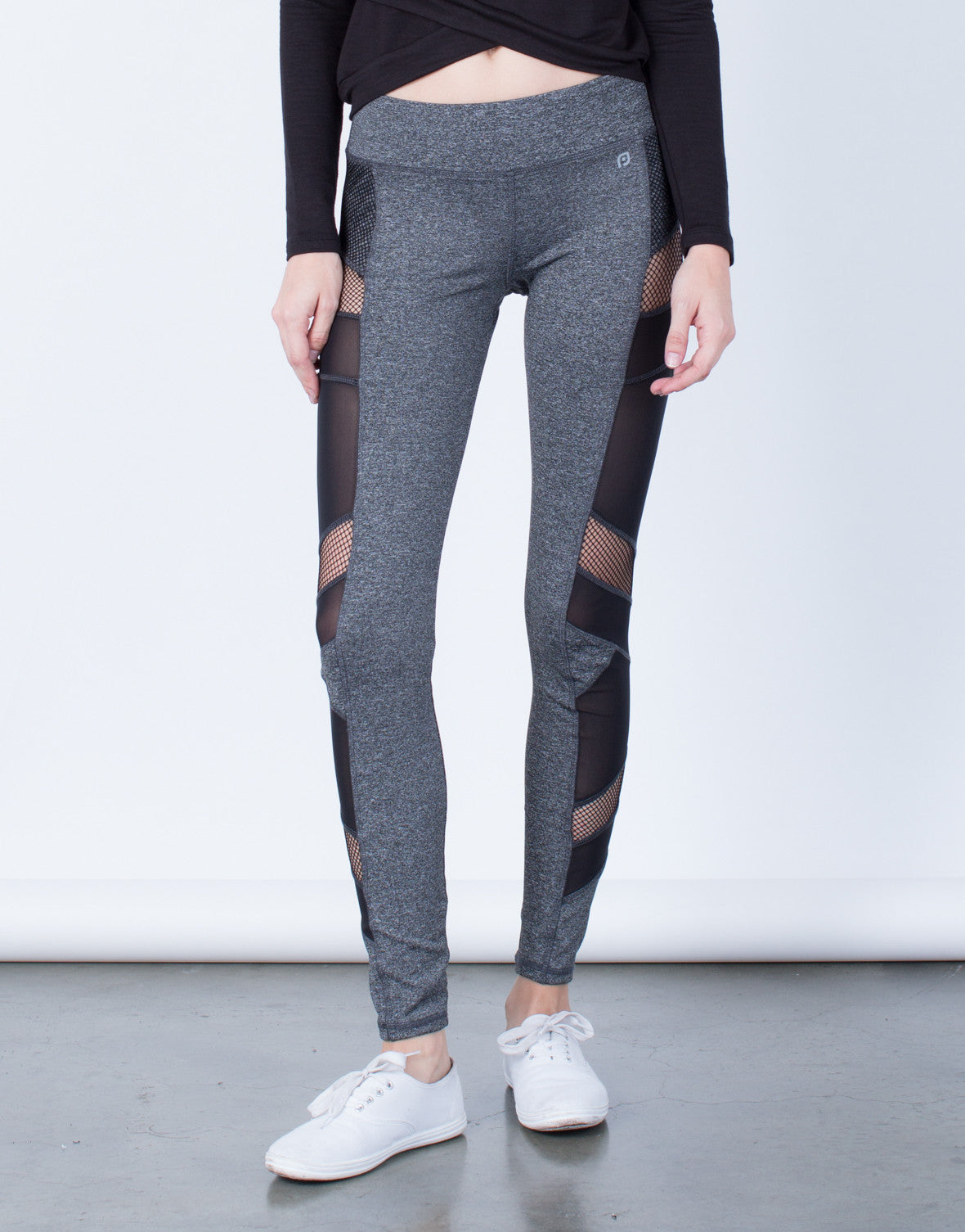 Download Side Mesh Activewear Leggings - Mesh Spandex Leggings ...