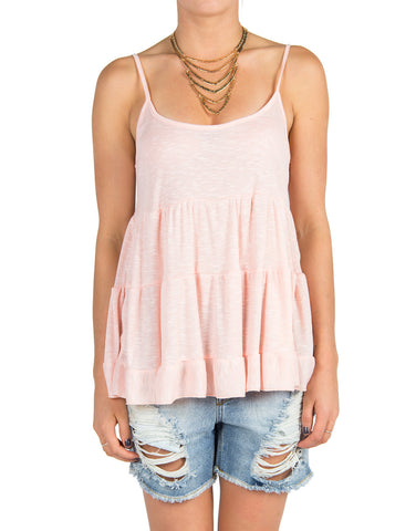 Simple Babydoll Tank Top - Peach