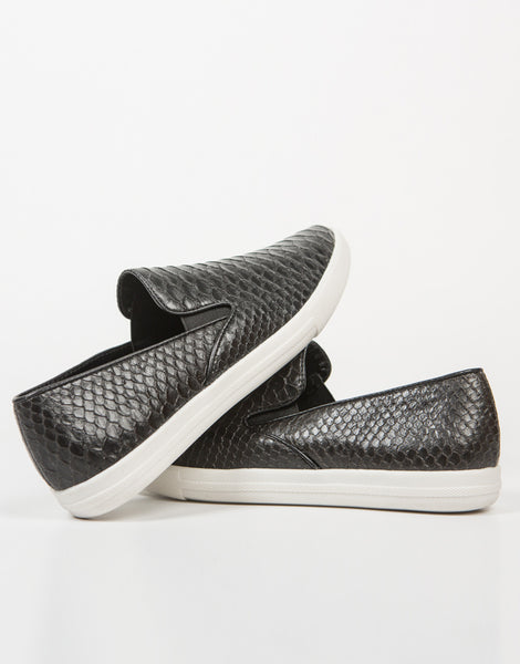 Snake Skin Slip On Sneakers – 2020AVE