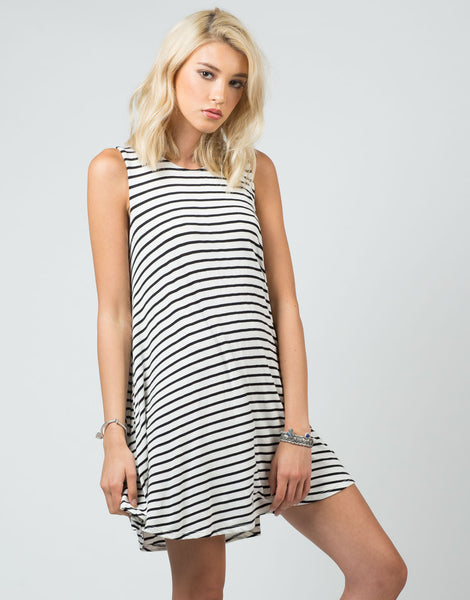 Striped Jersey A-Line Dress - Medium – 2020AVE