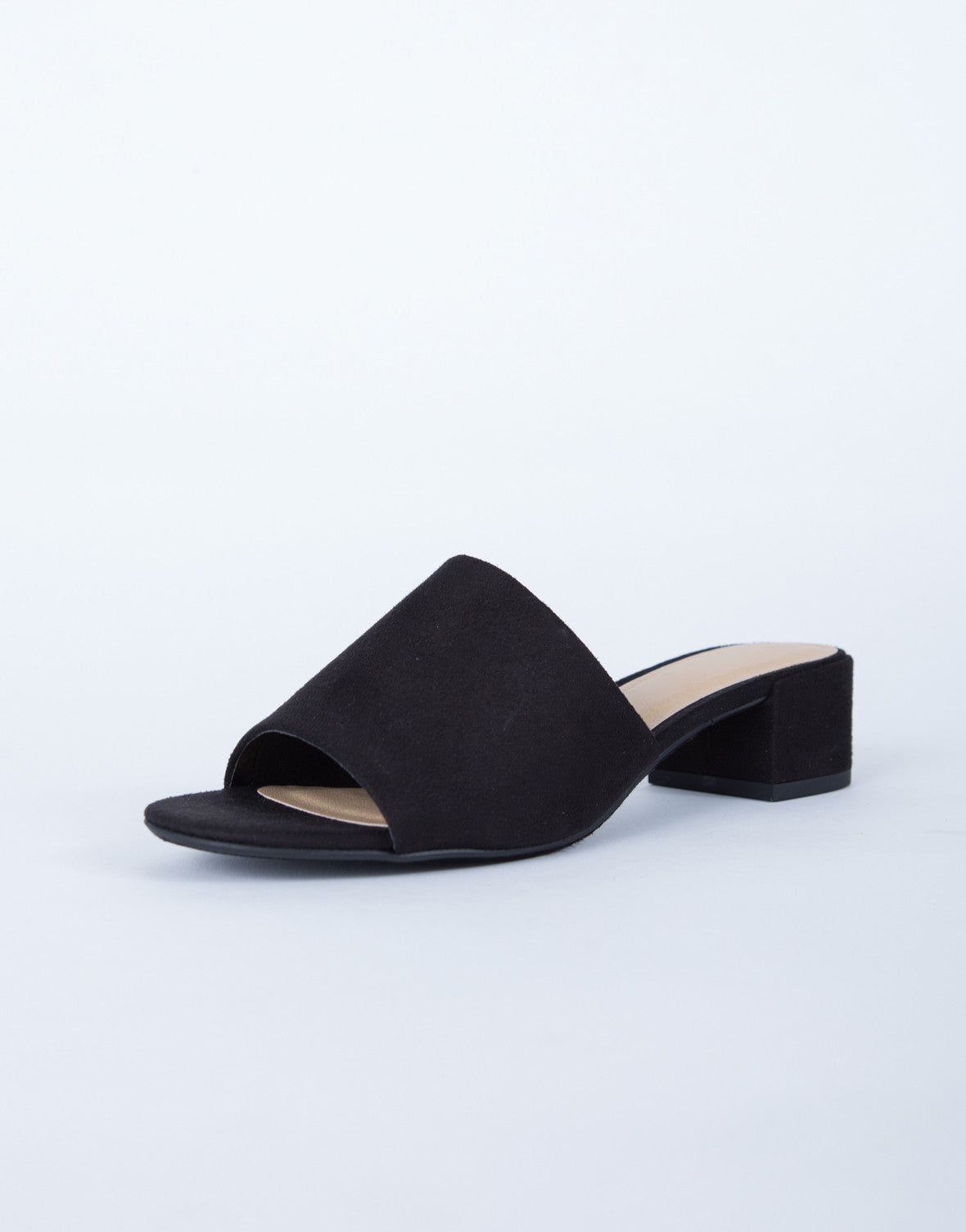mule sandals black