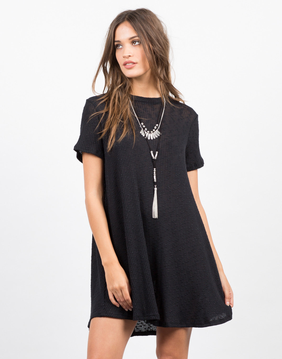 Swing It T-Shirt Dress - Little Black Dress - Day Dress – Dresses – 2020AVE