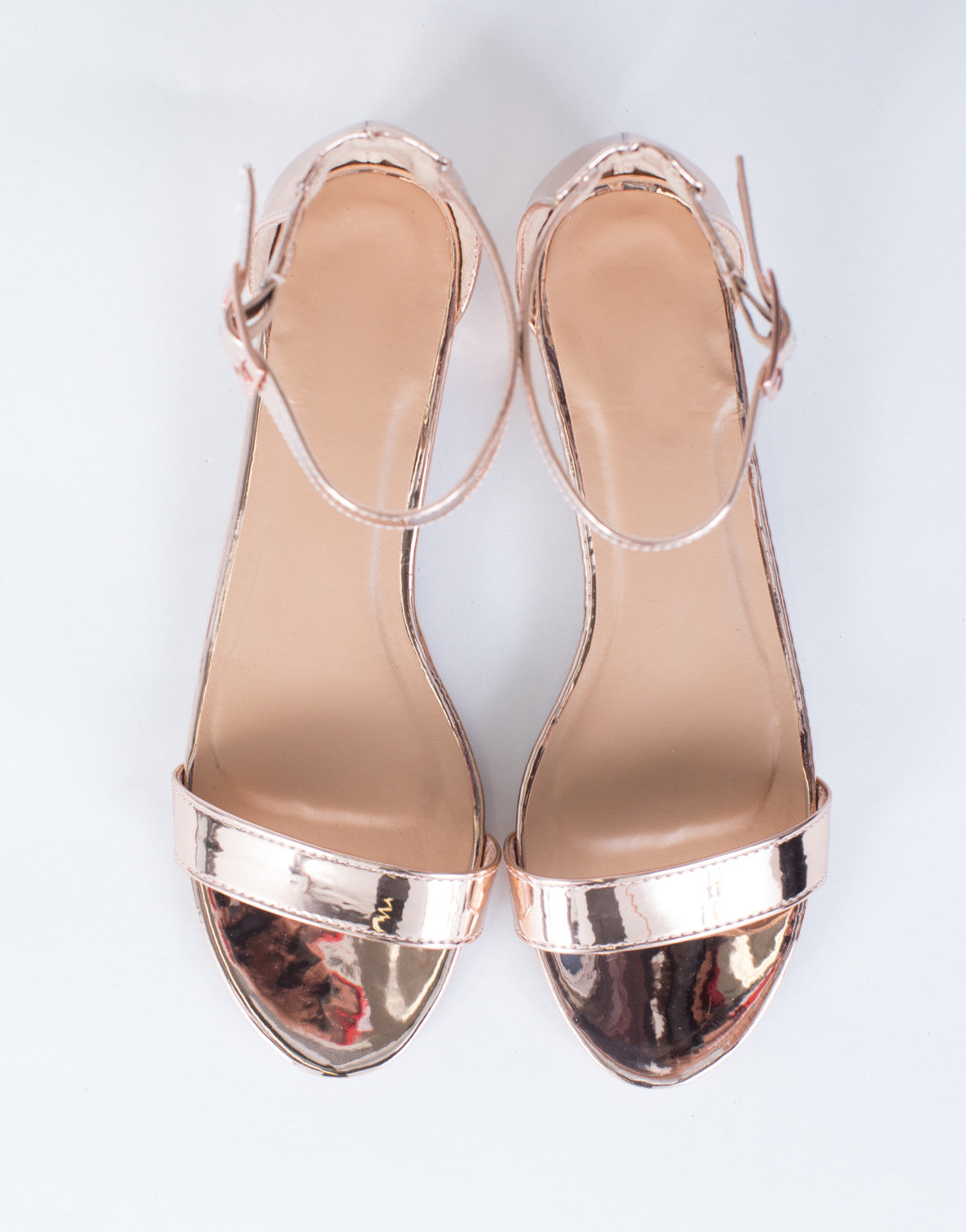 metallic sandals