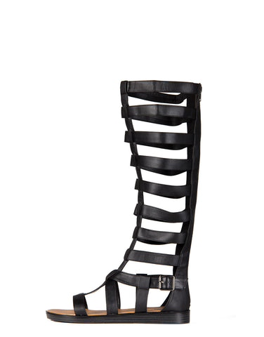 Tall Gladiator Sandals - Black