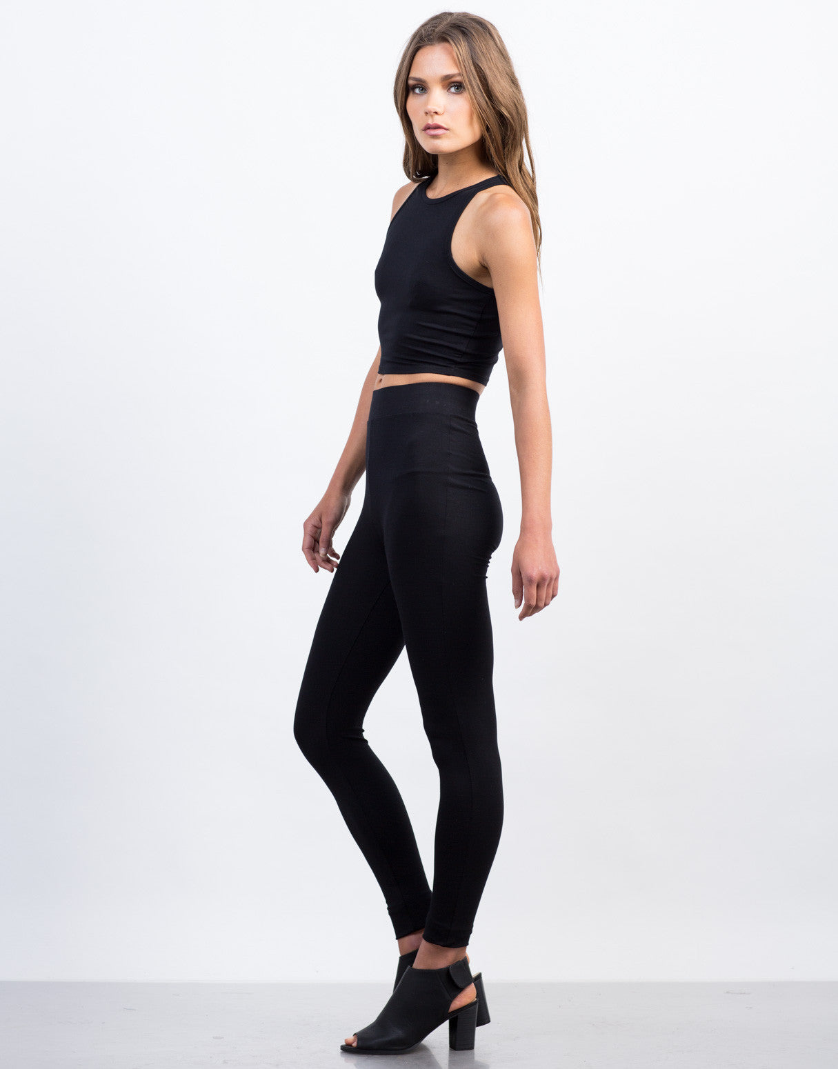 Tank and Leggings Set - Black One Piece Set - Black Matching Set – 2020AVE