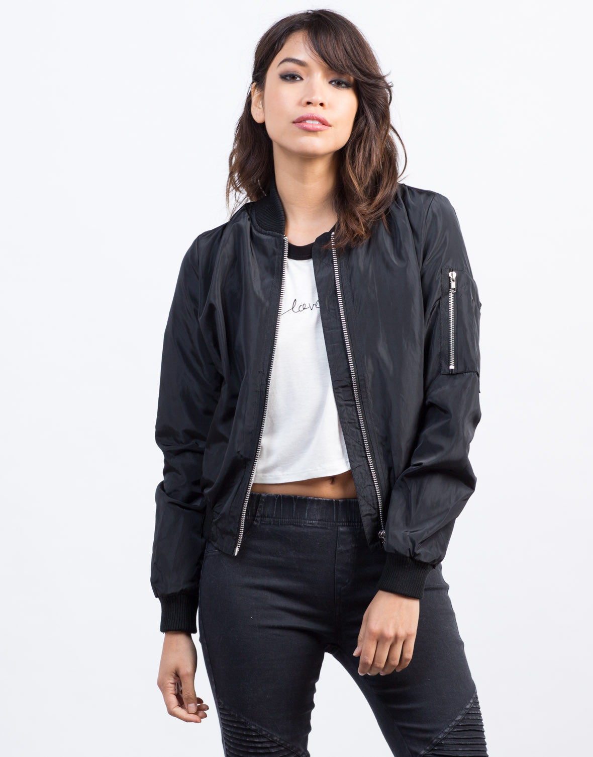 The Bomber Jacket - White Jacket - Zipped Jacket – 2020AVE